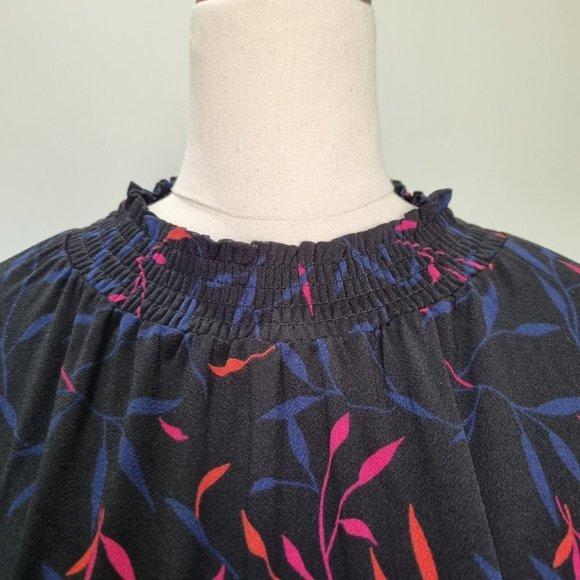 Leona Edmiston Multicolour Floral Long Sleeve Smock Dress Size 16 - Picture 6 of 10